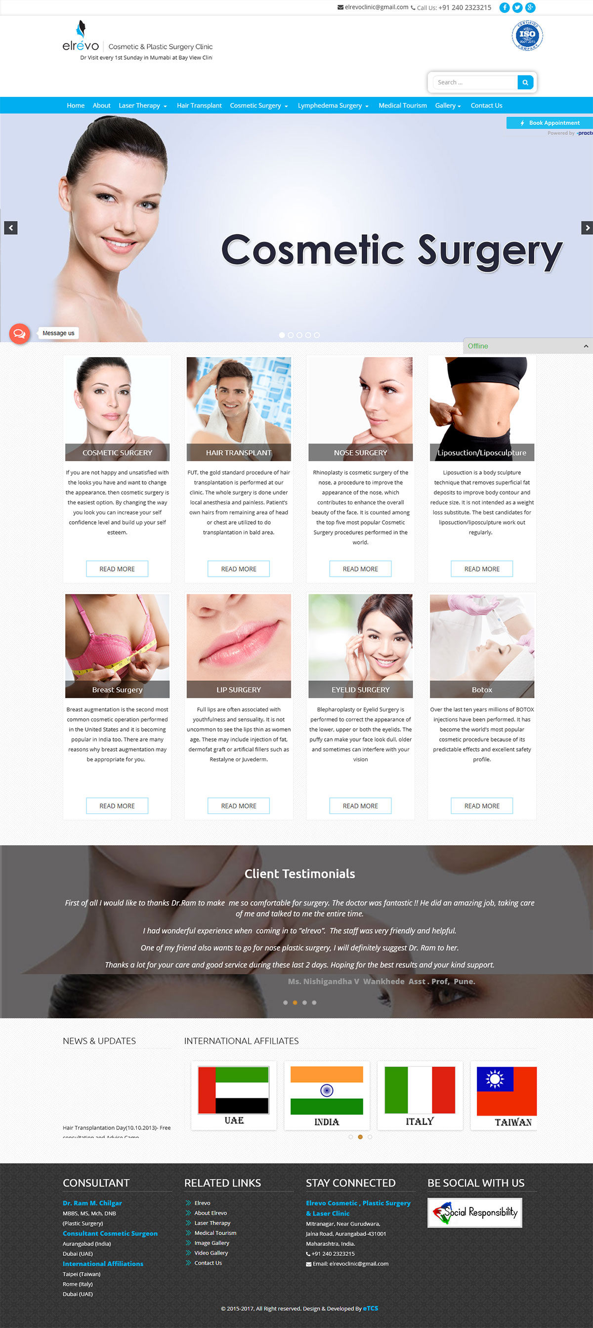 Elrevo Clinic Web Design & Development (WordPress)